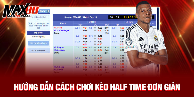 Hướng dẫn cách chơi kèo Half Time đơn giản 