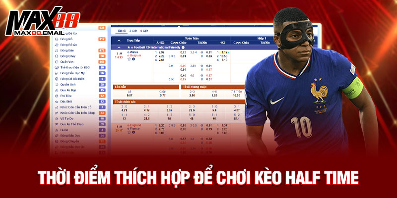 Thời điểm thích hợp để chơi kèo Half Time 